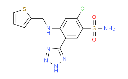 CAS No. 27589-33-9, 2-Chloro-5-(2H-tetrazol-5-yl)-4-((thiophen-2-ylmethyl)amino)benzenesulfonamide