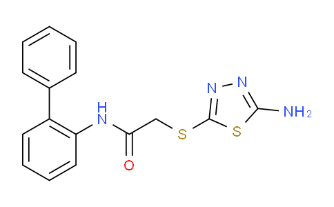 CAS No. 329921-18-8, N-([1,1'-Biphenyl]-2-yl)-2-((5-amino-1,3,4-thiadiazol-2-yl)thio)acetamide