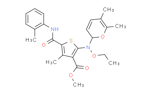 CAS No. 505096-07-1, Methyl 2-((5,6-dimethyl-2H-pyran-2-yl)(ethoxy)amino)-4-methyl-5-(o-tolylcarbamoyl)thiophene-3-carboxylate