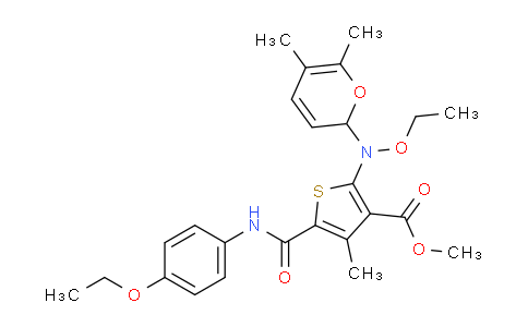 CAS No. 505096-14-0, Methyl 2-((5,6-dimethyl-2H-pyran-2-yl)(ethoxy)amino)-5-((4-ethoxyphenyl)carbamoyl)-4-methylthiophene-3-carboxylate