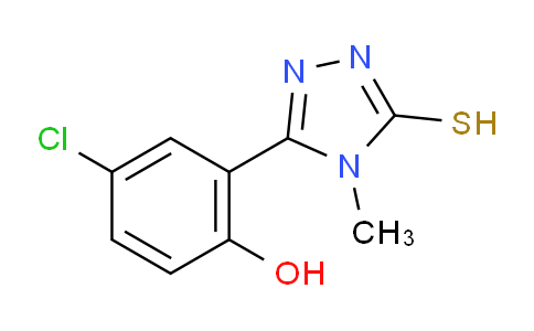 CAS No. 273216-76-5, 4-Chloro-2-(5-mercapto-4-methyl-4H-1,2,4-triazol-3-yl)phenol