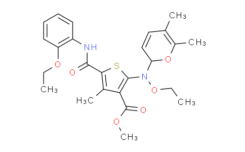 CAS No. 335407-06-2, Methyl 2-((5,6-dimethyl-2H-pyran-2-yl)(ethoxy)amino)-5-((2-ethoxyphenyl)carbamoyl)-4-methylthiophene-3-carboxylate