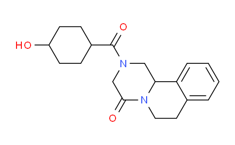 CAS No. 60743-58-0, 2-(4-Hydroxycyclohexanecarbonyl)-2,3,6,7-tetrahydro-1H-pyrazino[2,1-a]isoquinolin-4(11bH)-one