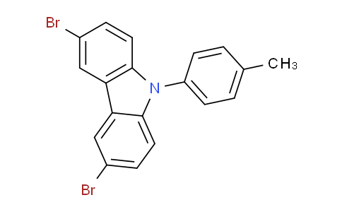 CAS No. 357437-74-2, 3,6-Dibromo-9-(p-tolyl)-9H-carbazole