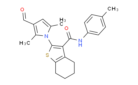 CAS No. 366827-07-8, 2-(3-Formyl-2,5-dimethyl-1H-pyrrol-1-yl)-N-(p-tolyl)-4,5,6,7-tetrahydrobenzo[b]thiophene-3-carboxamide