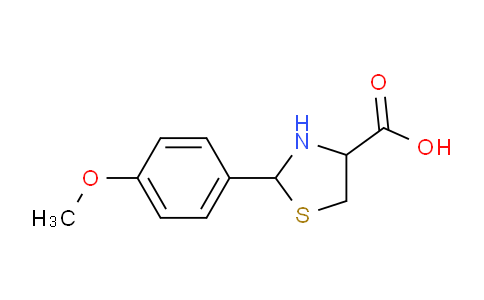 CAS No. 65884-40-4, 2-(4-Methoxyphenyl)thiazolidine-4-carboxylic acid