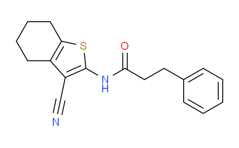 CAS No. 321945-24-8, N-(3-Cyano-4,5,6,7-tetrahydro-2-benzothienyl)-3-phenylpropanamide