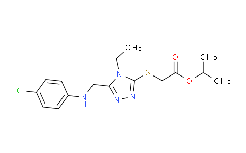 482652-69-7 | Isopropyl 2-((5-(((4-chlorophenyl)amino)methyl)-4-ethyl-4H-1,2,4-triazol-3-yl)thio)acetate