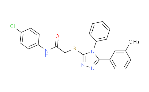 CAS No. 483350-48-7, N-(4-Chlorophenyl)-2-((4-phenyl-5-(m-tolyl)-4H-1,2,4-triazol-3-yl)thio)acetamide