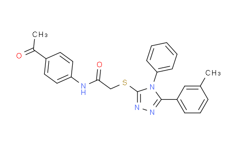 CAS No. 483350-50-1, N-(4-Acetylphenyl)-2-((4-phenyl-5-(m-tolyl)-4H-1,2,4-triazol-3-yl)thio)acetamide