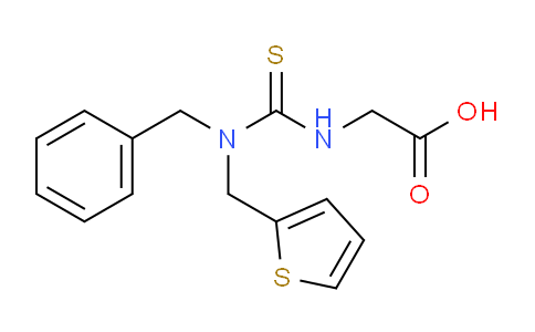 CAS No. 656815-31-5, 2-(3-Benzyl-3-(thiophen-2-ylmethyl)thioureido)acetic acid