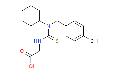 CAS No. 656816-07-8, 2-(3-Cyclohexyl-3-(4-methylbenzyl)thioureido)acetic acid