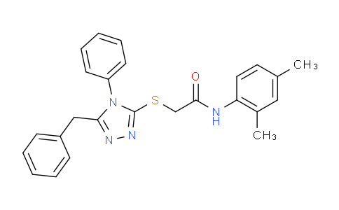 CAS No. 493032-75-0, 2-((5-Benzyl-4-phenyl-4H-1,2,4-triazol-3-yl)thio)-N-(2,4-dimethylphenyl)acetamide
