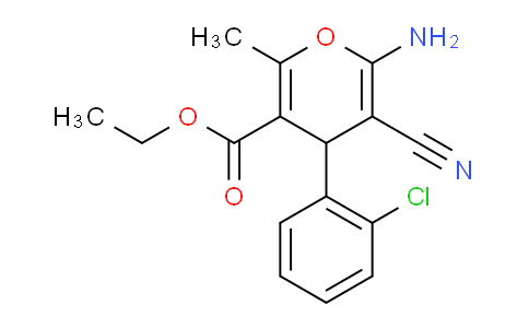 CAS No. 72568-49-1, Ethyl 6-amino-4-(2-chlorophenyl)-5-cyano-2-methyl-4H-pyran-3-carboxylate