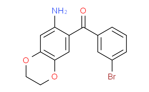 CAS No. 727682-04-4, (7-Amino-2,3-dihydrobenzo[b][1,4]dioxin-6-yl)(3-bromophenyl)methanone