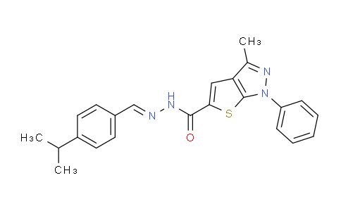 CAS No. 402839-74-1, N'-(4-Isopropylbenzylidene)-3-methyl-1-phenyl-1H-thieno[2,3-c]pyrazole-5-carbohydrazide