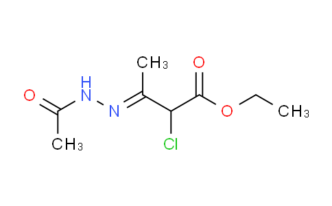 CAS No. 66552-43-0, Ethyl 3-(2-acetylhydrazono)-2-chlorobutanoate