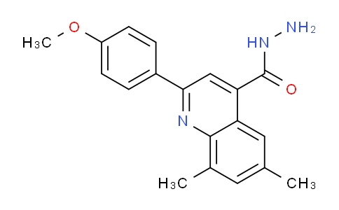 CAS No. 590360-18-2, 2-(4-Methoxyphenyl)-6,8-dimethylquinoline-4-carbohydrazide