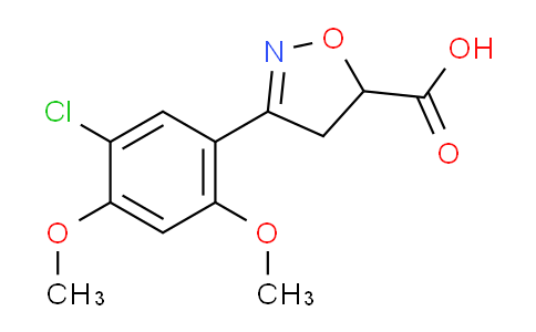 CAS No. 717830-27-8, 3-(5-Chloro-2,4-dimethoxyphenyl)-4,5-dihydroisoxazole-5-carboxylic acid