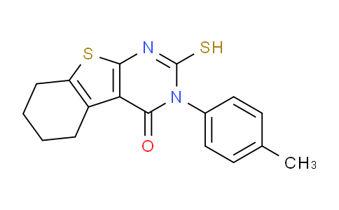 CAS No. 59898-69-0, 2-Mercapto-3-(p-tolyl)-5,6,7,8-tetrahydrobenzo[4,5]thieno[2,3-d]pyrimidin-4(3H)-one