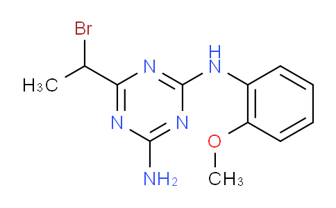 CAS No. 695204-64-9, 6-(1-Bromoethyl)-N2-(2-methoxyphenyl)-1,3,5-triazine-2,4-diamine