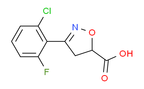CAS No. 712347-12-1, 3-(2-Chloro-6-fluorophenyl)-4,5-dihydroisoxazole-5-carboxylic acid
