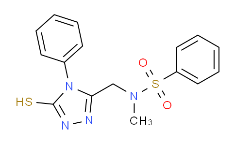 CAS No. 728030-27-1, N-((5-Mercapto-4-phenyl-4H-1,2,4-triazol-3-yl)methyl)-N-methylbenzenesulfonamide