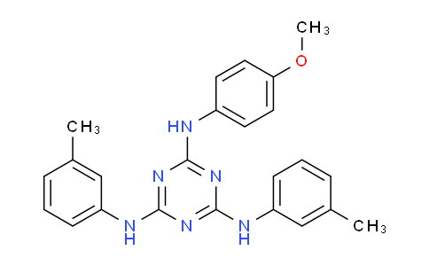 CAS No. 628725-21-3, N2-(4-Methoxyphenyl)-N4,N6-di-m-tolyl-1,3,5-triazine-2,4,6-triamine