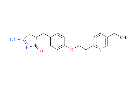 CAS No. 627502-58-3, 2-Amino-5-{4-[2-(5-ethyl-pyridin-2-yl)-ethoxy]-benzyl}-thiazol-4-one
