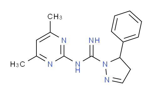 CAS No. 577791-34-5, N-(4,6-Dimethylpyrimidin-2-yl)-5-phenyl-4,5-dihydro-1H-pyrazole-1-carboximidamide