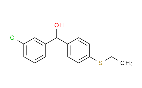 CAS No. 844683-56-3, (3-Chlorophenyl)(4-(ethylthio)phenyl)methanol