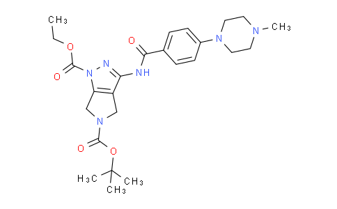 CAS No. 761443-69-0, 1-ETHYLOXYCARBONYL-3-[4-(4-METHYL-PIPERAZIN-1-YL)-BENZOYLAMINO]-5-BOC-4,6-DIHYDRO-PYRROLO[3,4-C]PYRAZOLE