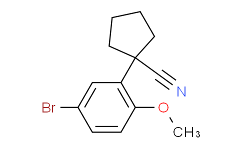 CAS No. 75097-56-2, 1-(5-Bromo-2-methoxyphenyl)cyclopentanecarbonitrile