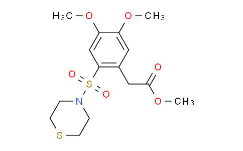 CAS No. 886499-16-7, Methyl 2-(4,5-dimethoxy-2-(thiomorpholinosulfonyl)phenyl)acetate