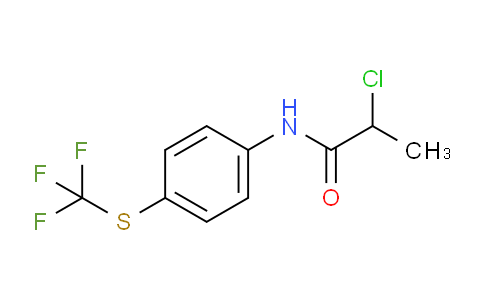 CAS No. 886499-31-6, 2-Chloro-N-(4-((trifluoromethyl)thio)phenyl)propanamide