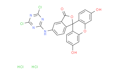 CAS No. 68425-77-4, 5-((4,6-Dichloro-1,3,5-triazin-2-yl)amino)-3',6'-dihydroxy-3H-spiro[isobenzofuran-1,9'-xanthen]-3-one dihydrochloride