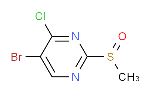 CAS No. 97229-09-9, 5-Bromo-4-chloro-2-(methylsulfinyl)pyrimidine