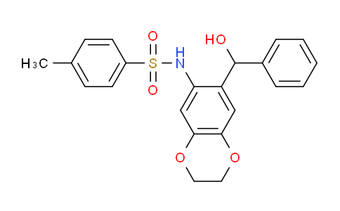 CAS No. 886493-41-0, N-(7-(Hydroxy(phenyl)methyl)-2,3-dihydrobenzo[b][1,4]dioxin-6-yl)-4-methylbenzenesulfonamide