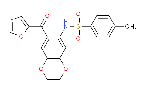 CAS No. 886493-74-9, N-(7-(Furan-2-carbonyl)-2,3-dihydrobenzo[b][1,4]dioxin-6-yl)-4-methylbenzenesulfonamide