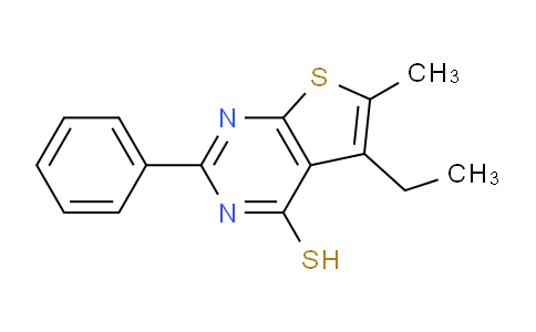 CAS No. 917747-96-7, 5-Ethyl-6-methyl-2-phenylthieno[2,3-d]pyrimidine-4-thiol