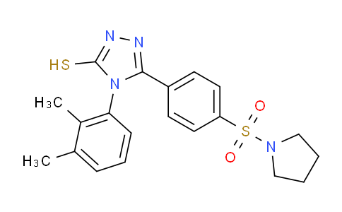 CAS No. 917750-28-8, 4-(2,3-Dimethylphenyl)-5-(4-(pyrrolidin-1-ylsulfonyl)phenyl)-4H-1,2,4-triazole-3-thiol