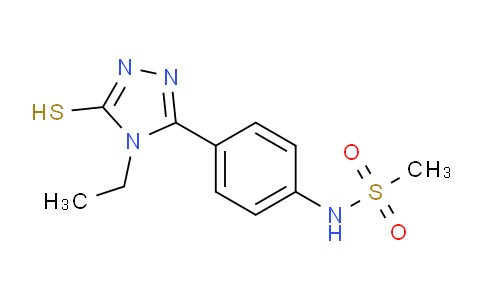 CAS No. 917750-42-6, N-(4-(4-Ethyl-5-mercapto-4H-1,2,4-triazol-3-yl)phenyl)methanesulfonamide