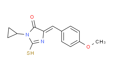 CAS No. 832121-95-6, 1-Cyclopropyl-2-mercapto-4-(4-methoxybenzylidene)-1H-imidazol-5(4H)-one