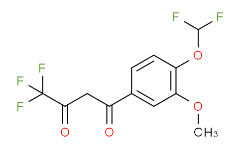 CAS No. 832737-64-1, 1-(4-(Difluoromethoxy)-3-methoxyphenyl)-4,4,4-trifluorobutane-1,3-dione