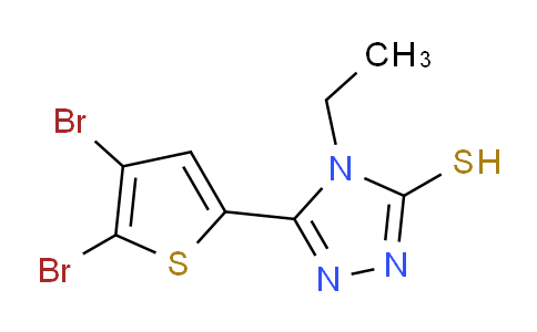 CAS No. 828275-81-6, 5-(4,5-Dibromothiophen-2-yl)-4-ethyl-4H-1,2,4-triazole-3-thiol