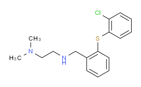 CAS No. 951624-18-3, N1-(2-(2-CHLOROPHENYLTHIO)BENZYL)-N2,N2-DIMETHYLETHANE-1,2-DIAMINE