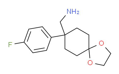 CAS No. 887979-07-9, 1-[8-(4-Fluorophenyl)-1,4-dioxaspiro[4.5]dec-8-yl]methanamine