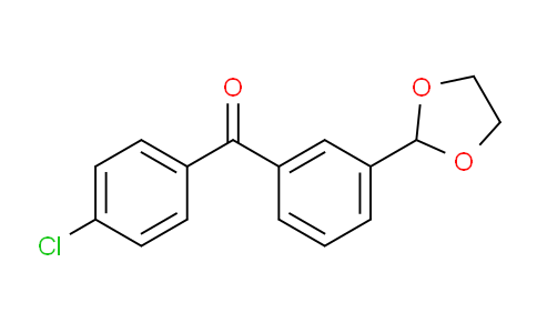 CAS No. 741707-93-7, 4'-Chloro-3-(1,3-dioxolan-2-yl)benzophenone