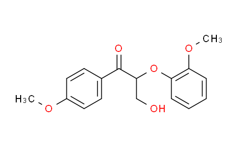 CAS No. 92409-23-9, 3-Hydroxy-2-(2-methoxyphenoxy)-1-(4-methoxyphenyl)-1-propanone