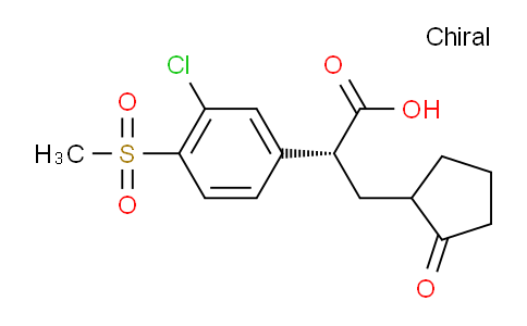 CAS No. 625113-52-2, (R)-2-(3-CHLORO-4-METHANESULFONYLPHENYL)-3-(2-OXOCYCLOPENTYL)PROPIONIC ACID